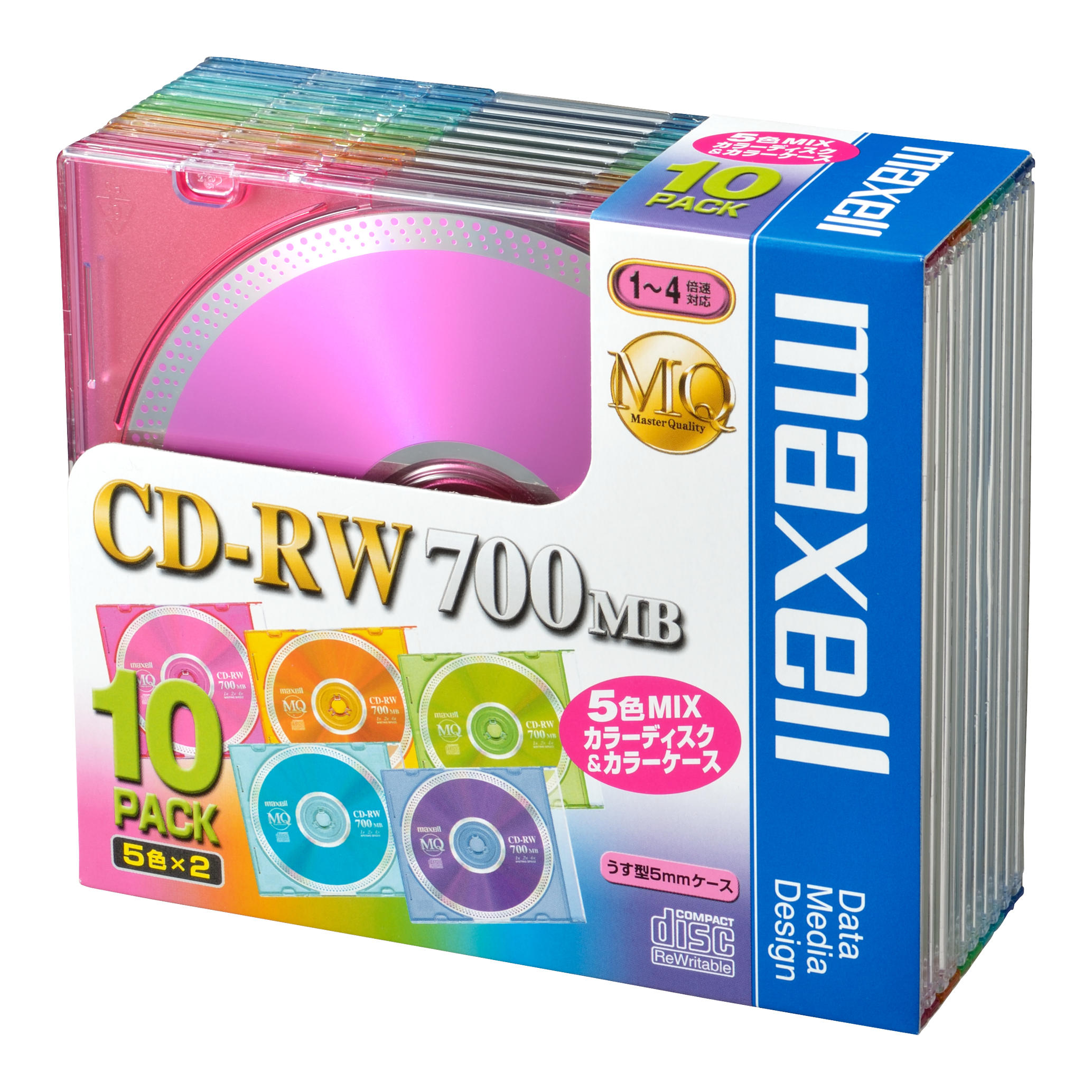 超話題新作 日立マクセル データ用 CD-RW 700MB 4倍速対応 1枚 5mmケース入 